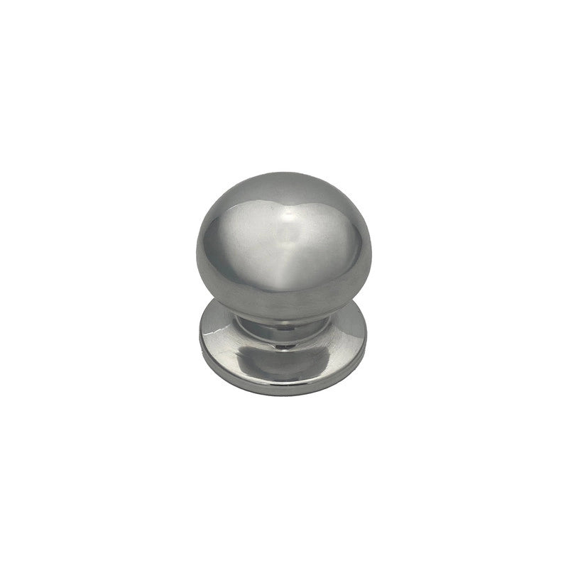 Pomolo fisso per porta SAGUATTI A69/70LB in alluminio argento lucido
