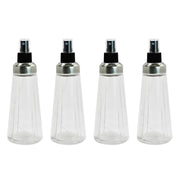 MA MAISON SET 4 OLIERE SPRAY IN VETRO LAVORATO CON DOSATORE A SPRUZZO E TAPPO SALVA FRESCHEZZA 280 ML FORMA CONICA