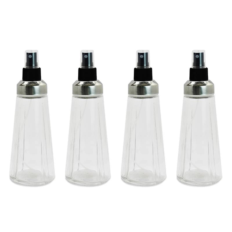MA MAISON SET 4 OLIERE SPRAY IN VETRO LAVORATO CON DOSATORE A SPRUZZO E TAPPO SALVA FRESCHEZZA 280 ML FORMA CONICA