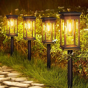 Sei lampade solari per esterno giardino con luce calda a wolframio - impermeabili e con funzione di accensione automatica/ausaggio