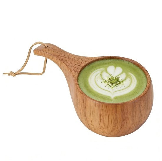Tazza in Legno 220ML - Manufattura Artigianale - Stile Scandivano - Caffettiera Portatile - Fori di Sospensione - Legno di Alta Qualità