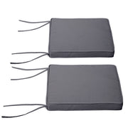 Cuscini per sedie da giardino ¨C zephmum ¨C 2 pezzi, 45x45 cm, grigio scuro, tessuto poliestere