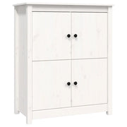 Buffet credenza cassettiera armadio mobile contenitore organizer per cucina soggiorno salotto 83 x 41,5 x 100 cm legno massello di pino bianco 02_0030522