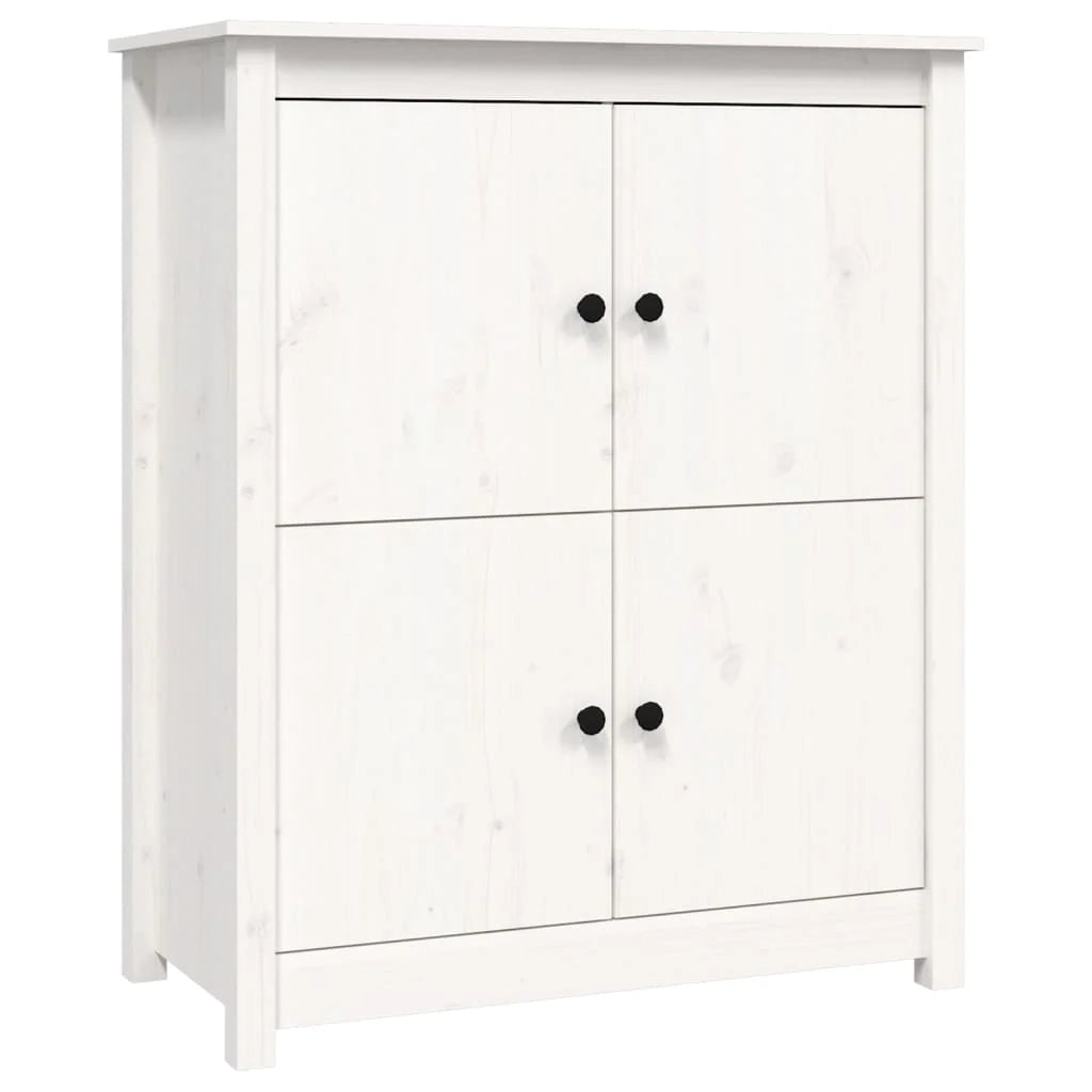 Buffet credenza cassettiera armadio mobile contenitore organizer per cucina soggiorno salotto 83 x 41,5 x 100 cm legno massello di pino bianco 02_0030522