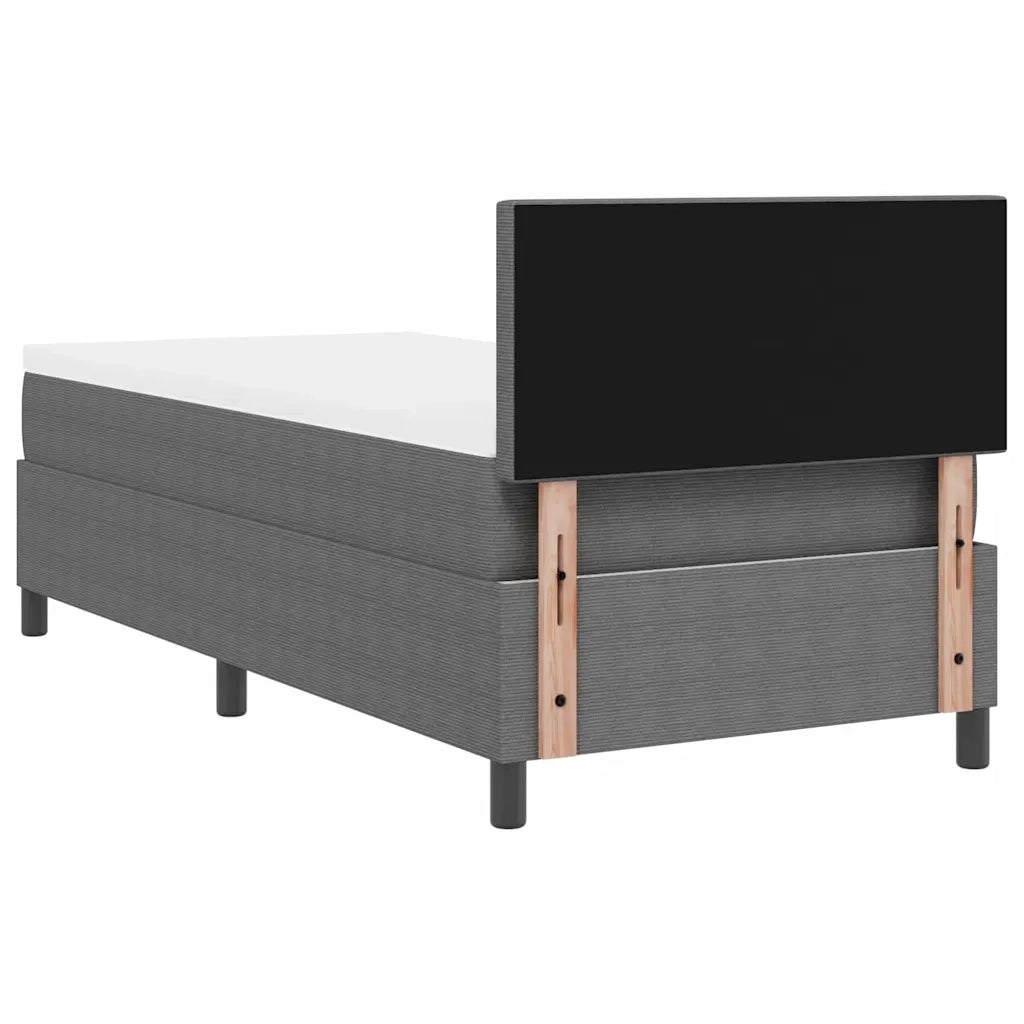 Letto a Sorgente LED Grigio chiaro e bianco 100 x 200 cm 3337587