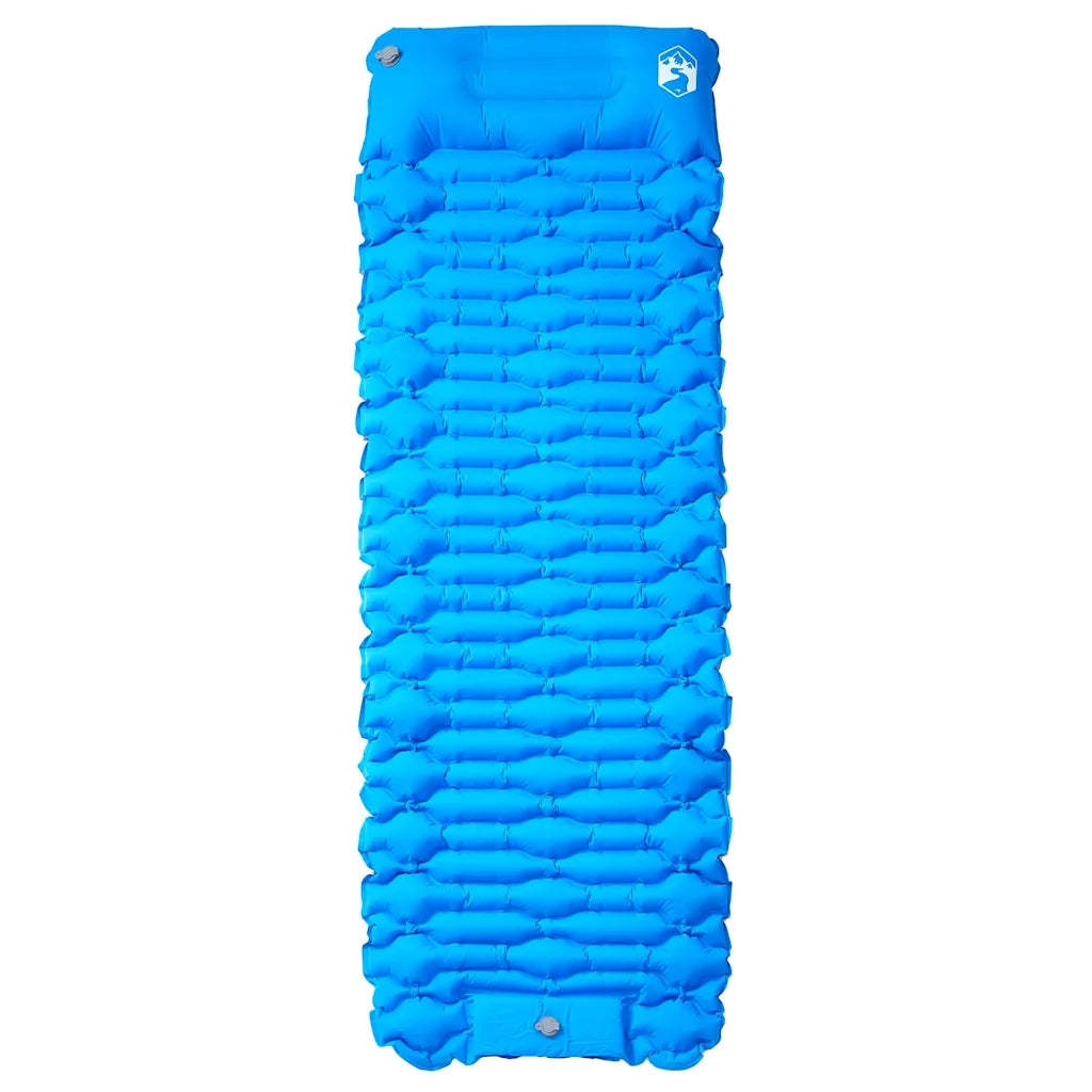 Materasso da Campeggio Autogonfiabile con Cuscini 1 Persona Blu CFW4585601