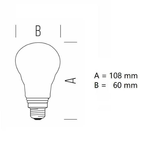 LAMPADINA GOCCIA LED 8,5W LUCE CALDA 2700K 1055 LUMEN E27 BOT LIGHTING