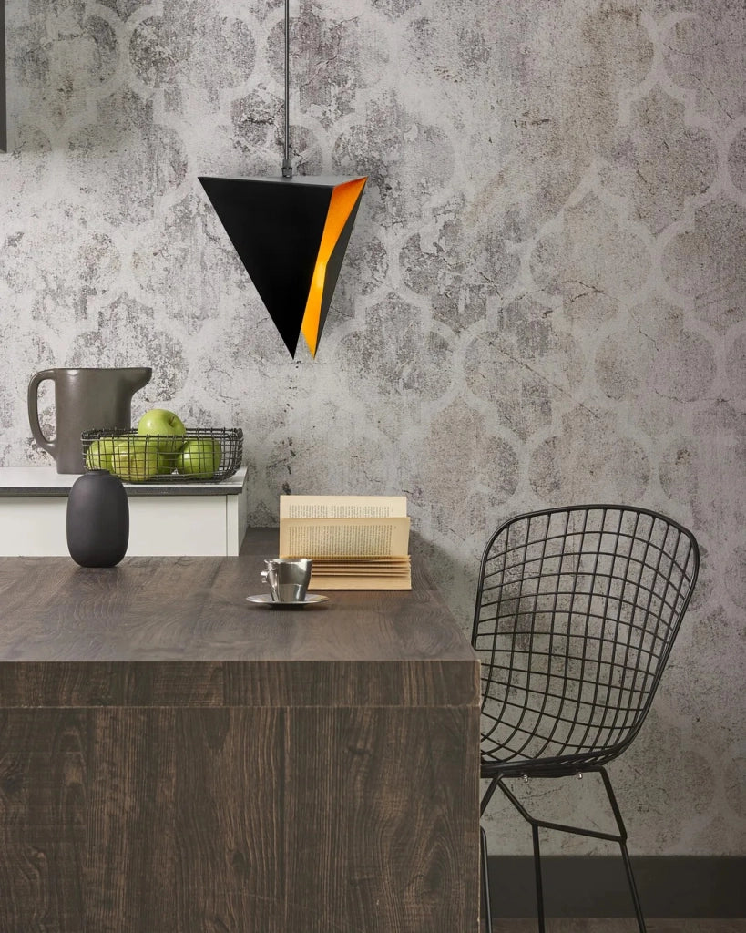 Lampada Da Soffitto Triangolare Geometrica Nera APP253-1CP
