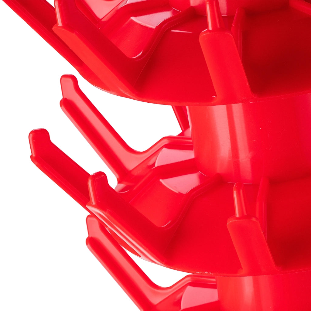 KADAX Portabottiglie modulare con scolapiatti, grande, rosso, per 80 bottiglie