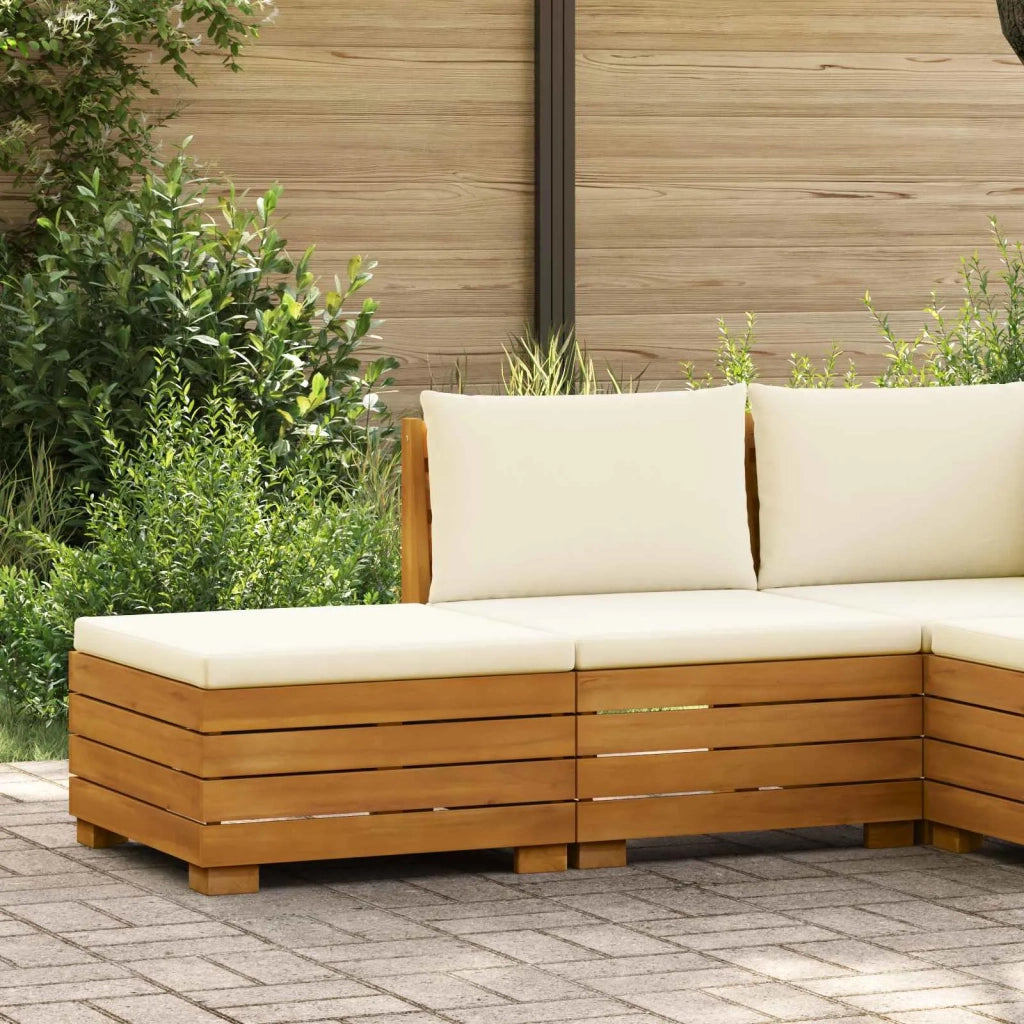 Set Lounge da Giardino 2 Pezzo Marrone Legno di Acacia Massello