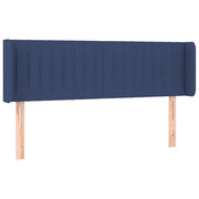 Testiera | Testata ad Orecchio Blu 147x16x78/88cm in Tessuto