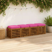 Cuscini per sedile a 4 pezzi SOEST 4 pcs 100% Poliestere Rosa 945272