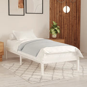 Giroletto-Struttura Letto Bianco in Legno Massello di Pino 90x200 cm 283573