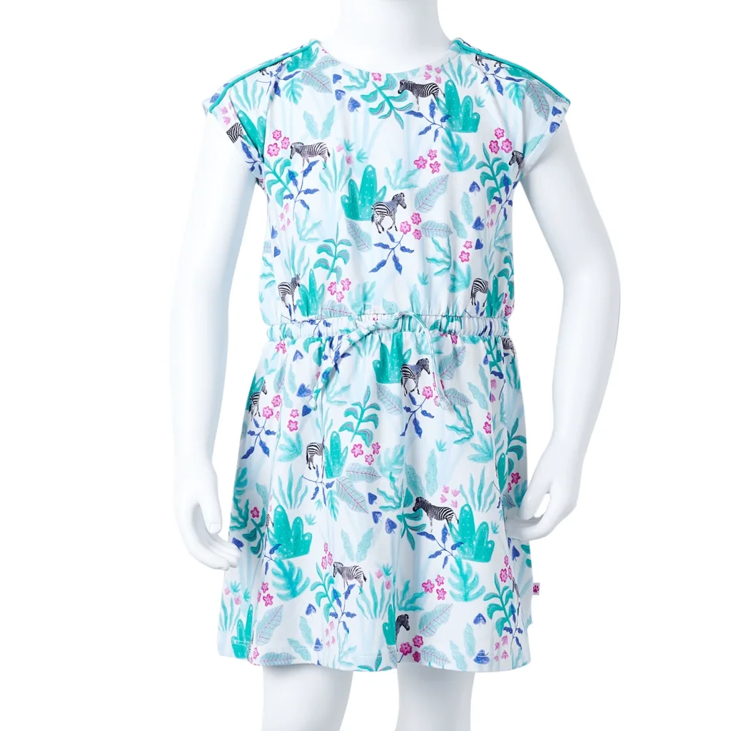 Abito da Bambina Ecru e Menta Scuro 104 CFW4050200
