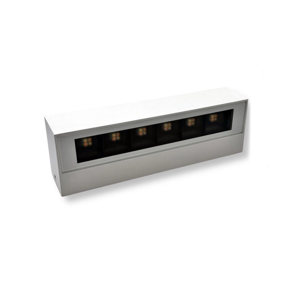 Trade Shop - Applique Led Da Esterno A Doppia Emissione 14 Watt Cct 3 Tonalità Di Luce Ip65 176-3c - Bianco