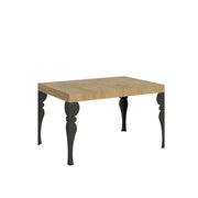 Tavolo Allungabile 140-400x90x77 cm Paxon Quercia Natura Telaio Antracite