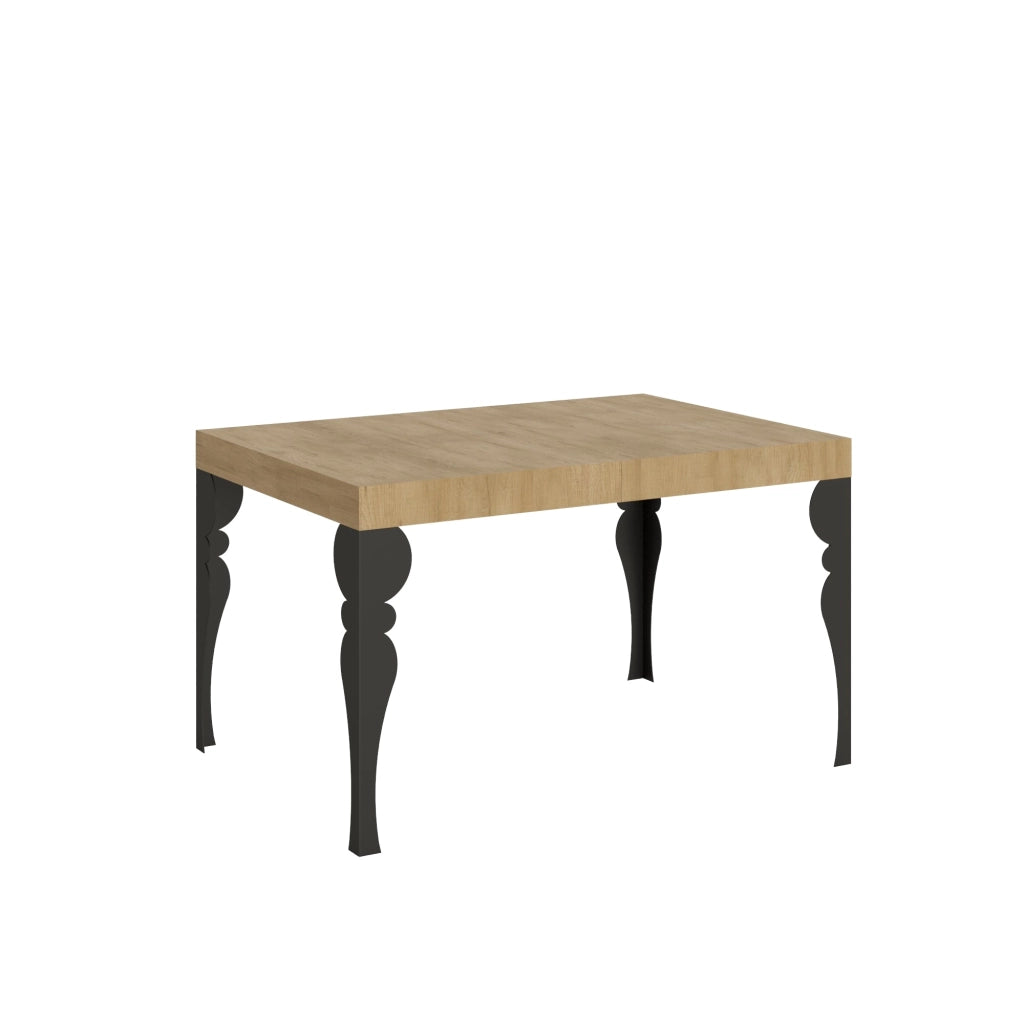 Tavolo Allungabile 140-400x90x77 cm Paxon Quercia Natura Telaio Antracite