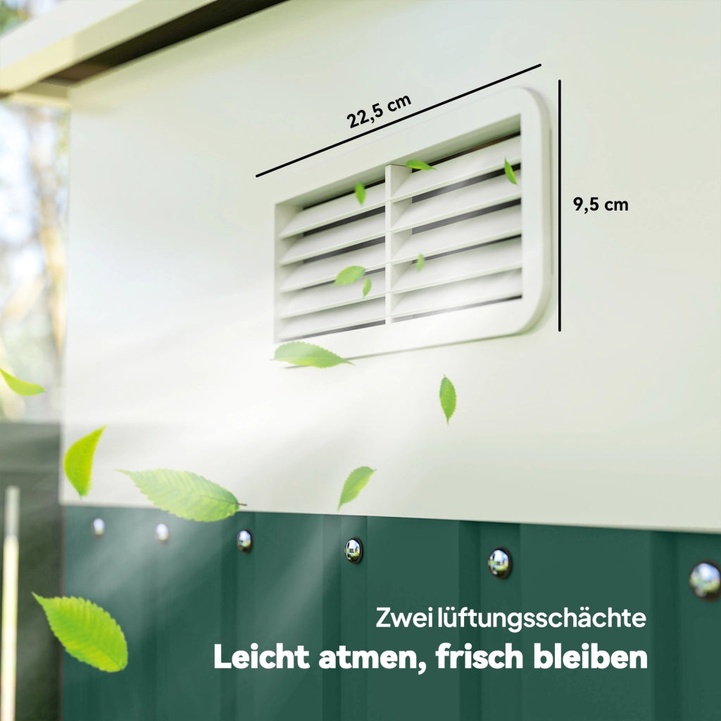 Capanno per attrezzi in metallo ¨C zephmum ¨C 2.8x3.45x2.01m Verde