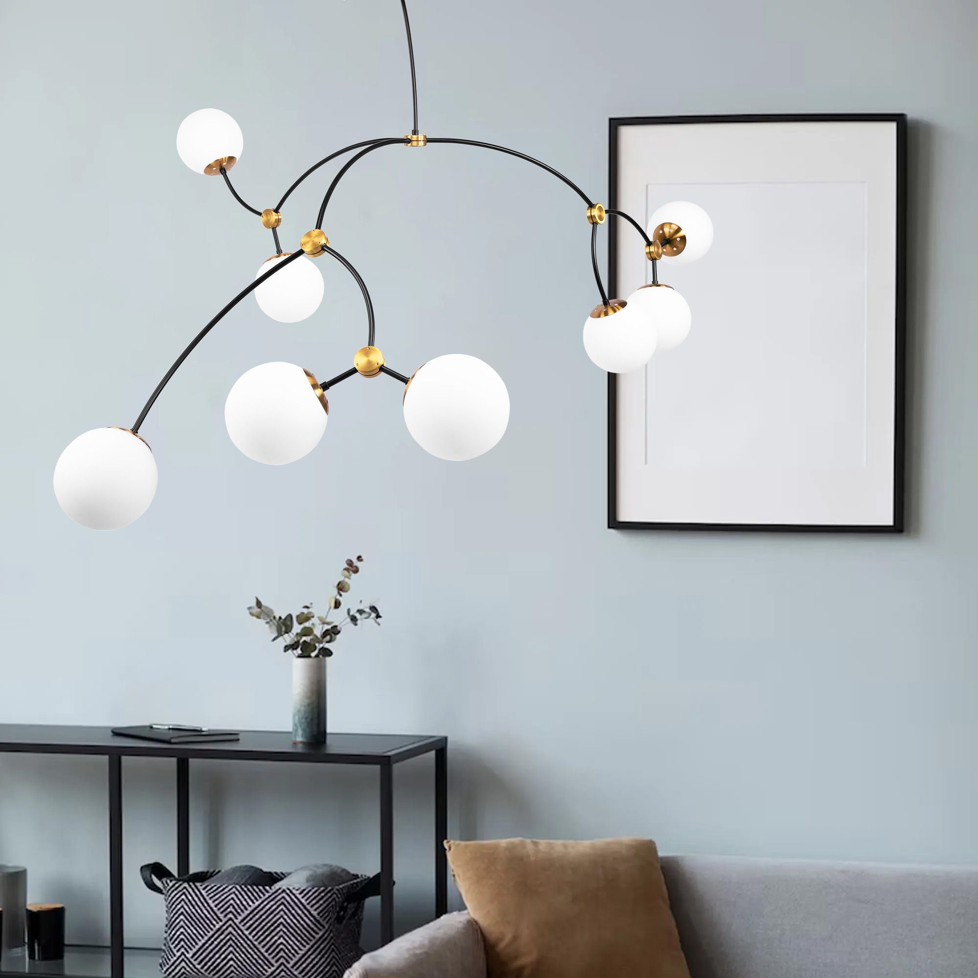 Lampada Da Soffitto Black Mat APP1673-8CP