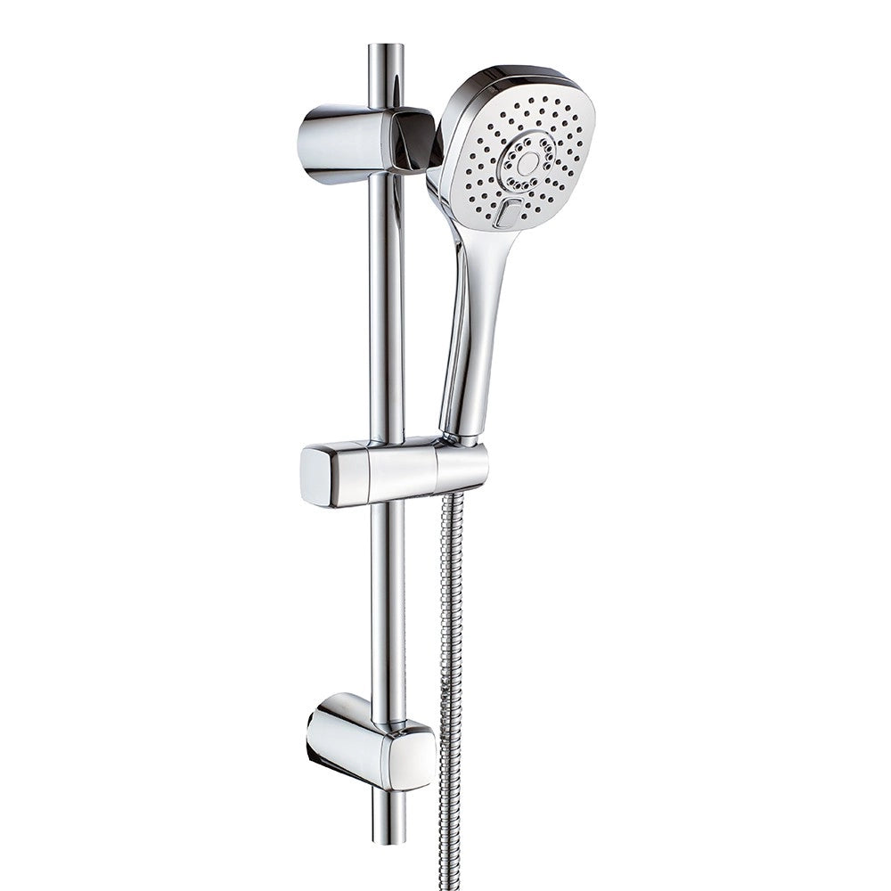 Set saliscendi anticalcare con doccino a 2 getti - serie paros