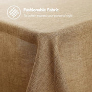 Tavolo con tovaglia in stile lino impermeabile, rettangolare, rimovibile, effetto loto per feste e party, colore arancio scuro, dimensioni 130x160cm