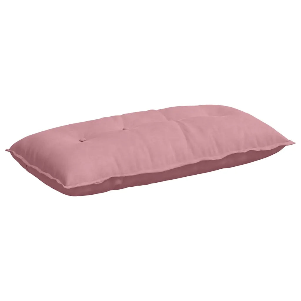 Cuscino per Schiena Rosa 100 x 50 cm Tessuto in Cords 42014765