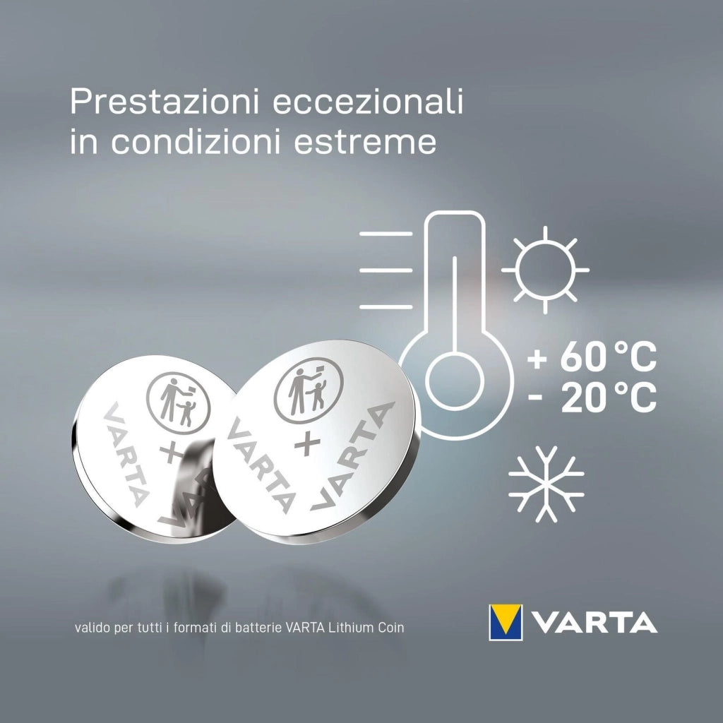 Varta 06032101401 LITHIUM Coin Batteria a bottone 3V 220 mAh CR2032 colore Metallico
