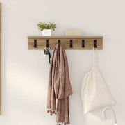 Appendiabiti a muro Rovere artigianale 60 x 10,5 x 10,5 cm 874362