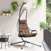 Sedia uovo sospesa Caffè 94 x 107 x 196,5 cm Acciaio 42003854