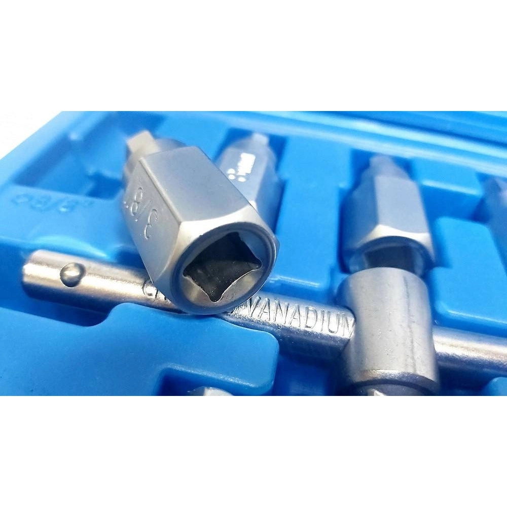 Trade Shop - Chiave Del Carter Quadrato Ed Esagonale Set 12 Pezzi Chiavi Universali A Bussola -