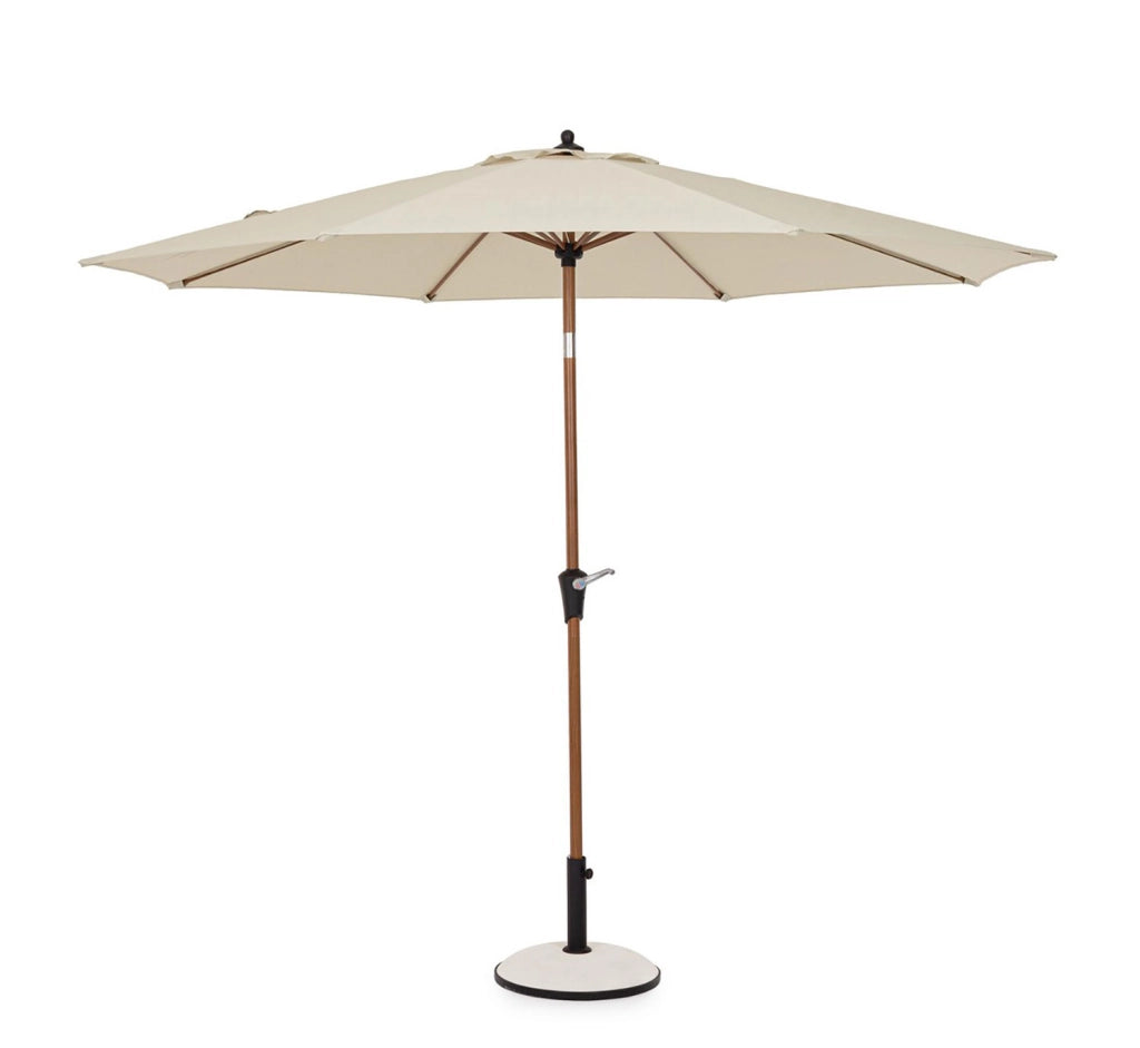 Ombrellone da Giardino con Snodo 8 Stecche Ø300x246h cm Telo in Poliestere Palinuro Naturale