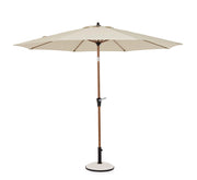 Ombrellone da Giardino con Snodo 8 Stecche Ø300x246h cm Telo in Poliestere Palinuro Naturale