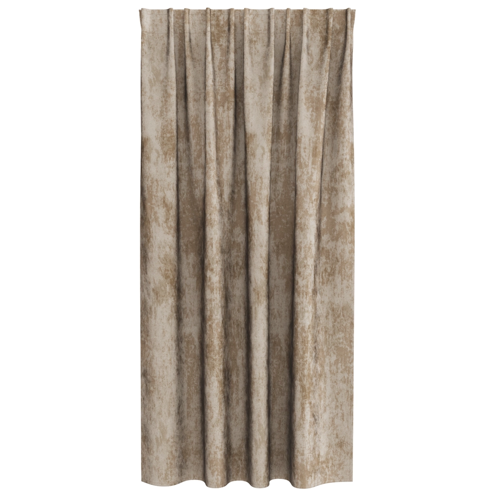 Tende in Velluto 2 pz con Occhielli Champagne 175x140 cm