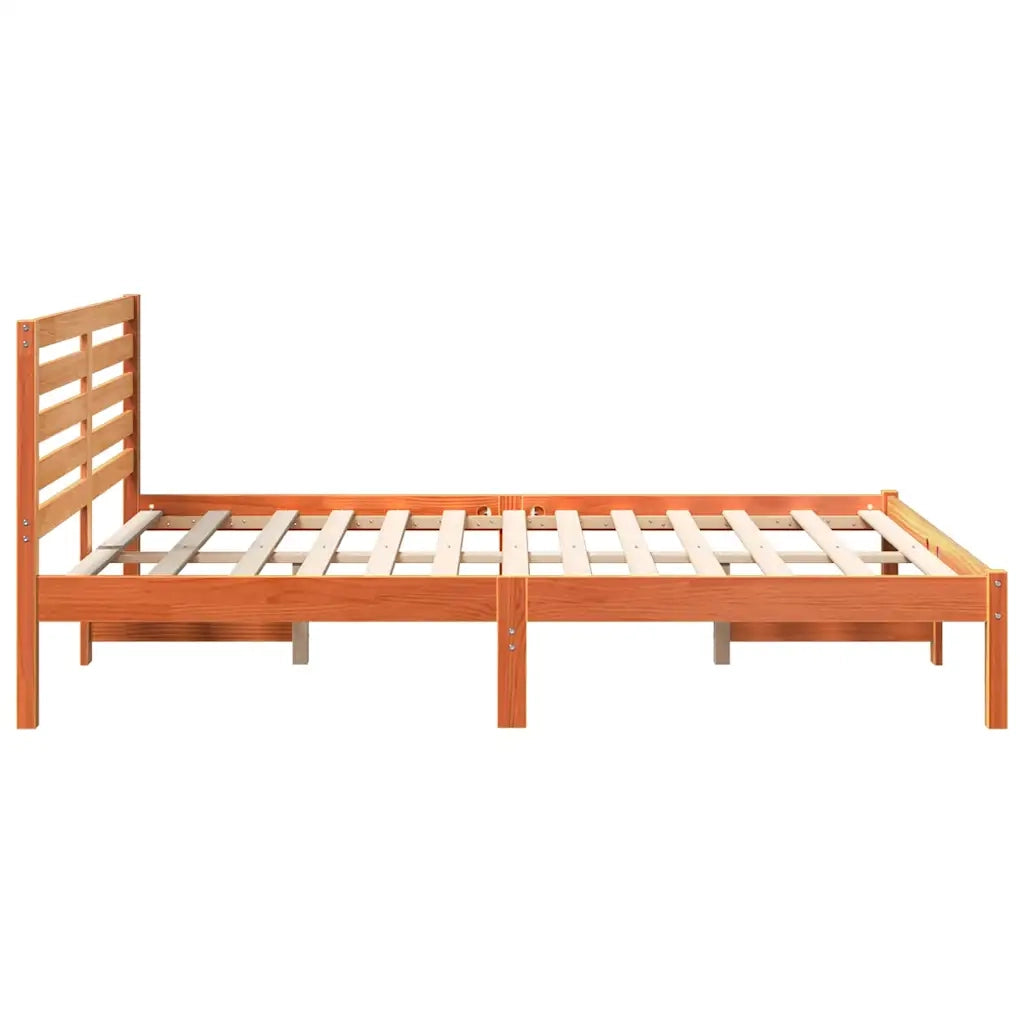 Struttura del letto Marrone cerato 135 x 190 cm Pino massello