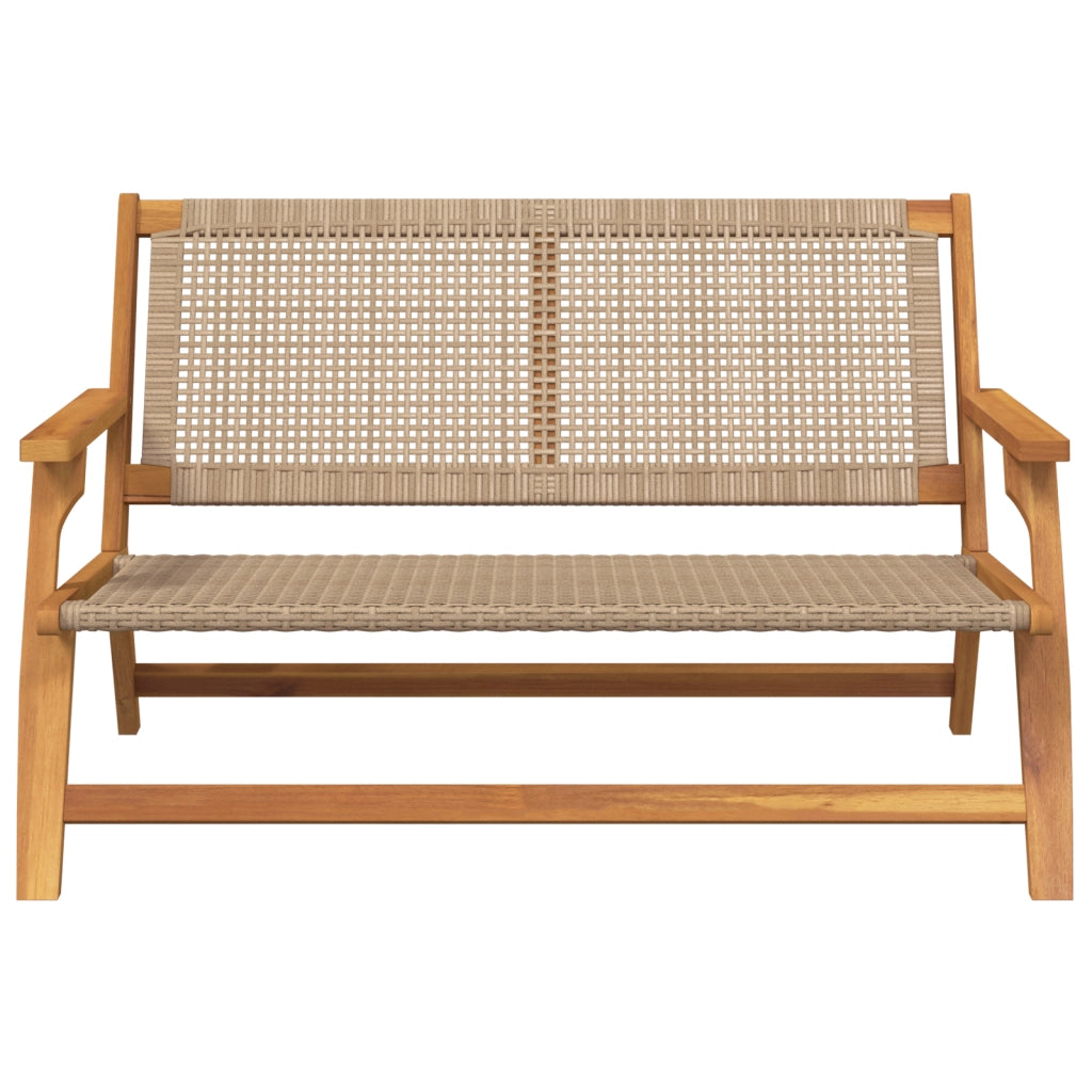 Panchina da Giardino Beige 122x76x73.5 cm Legno Massello di Acacia