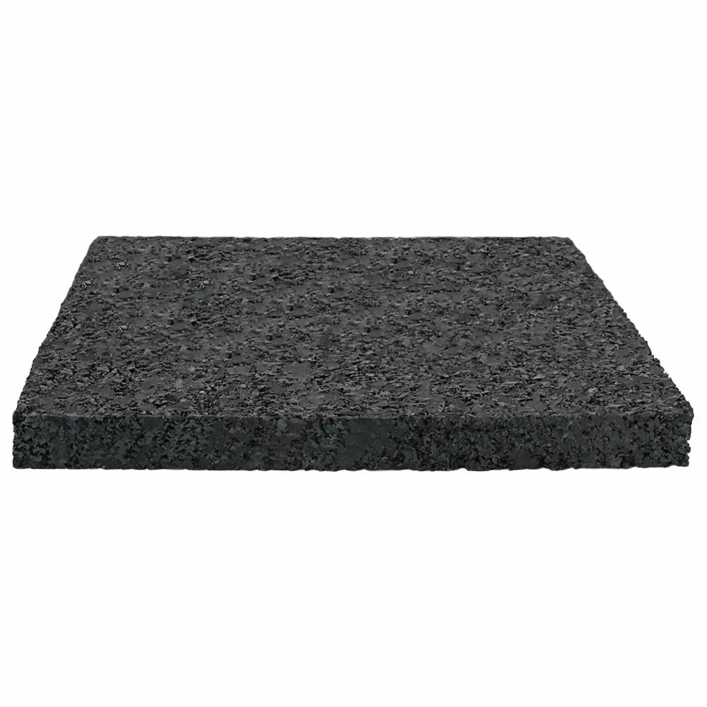Pad per patio in granuli di gomma Nero 9 x 9 x 0,8 cm Gomma