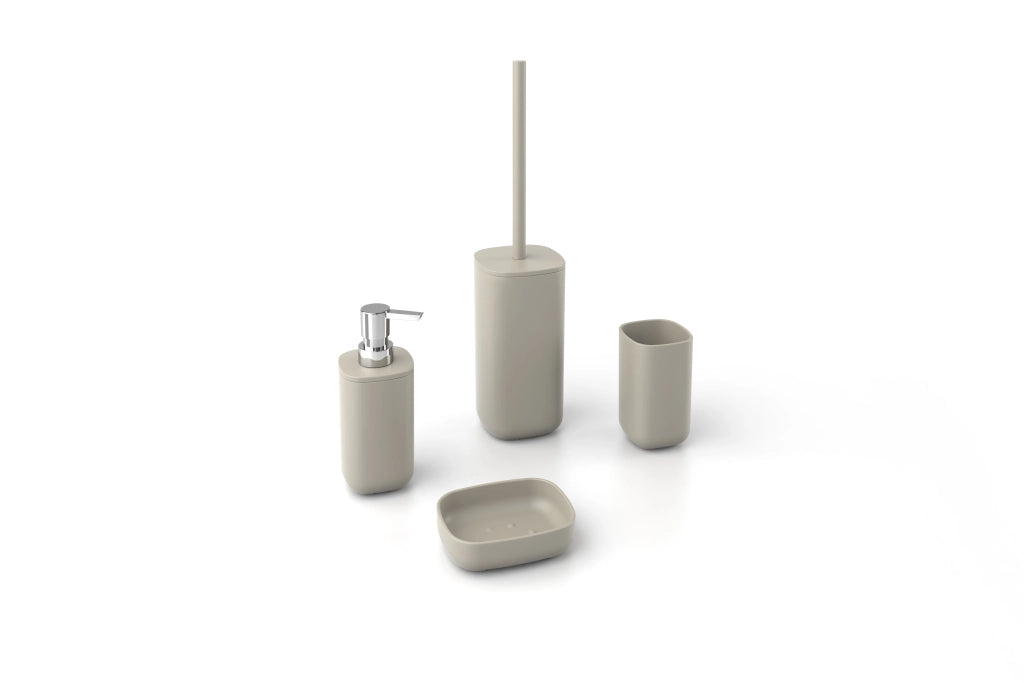 Set accessori bagno tortora opaco
