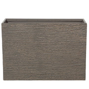 Vaso per piante in pietra marrone 56 x 80 x 56 cm Fioriera rettangolare per interni ed esterni