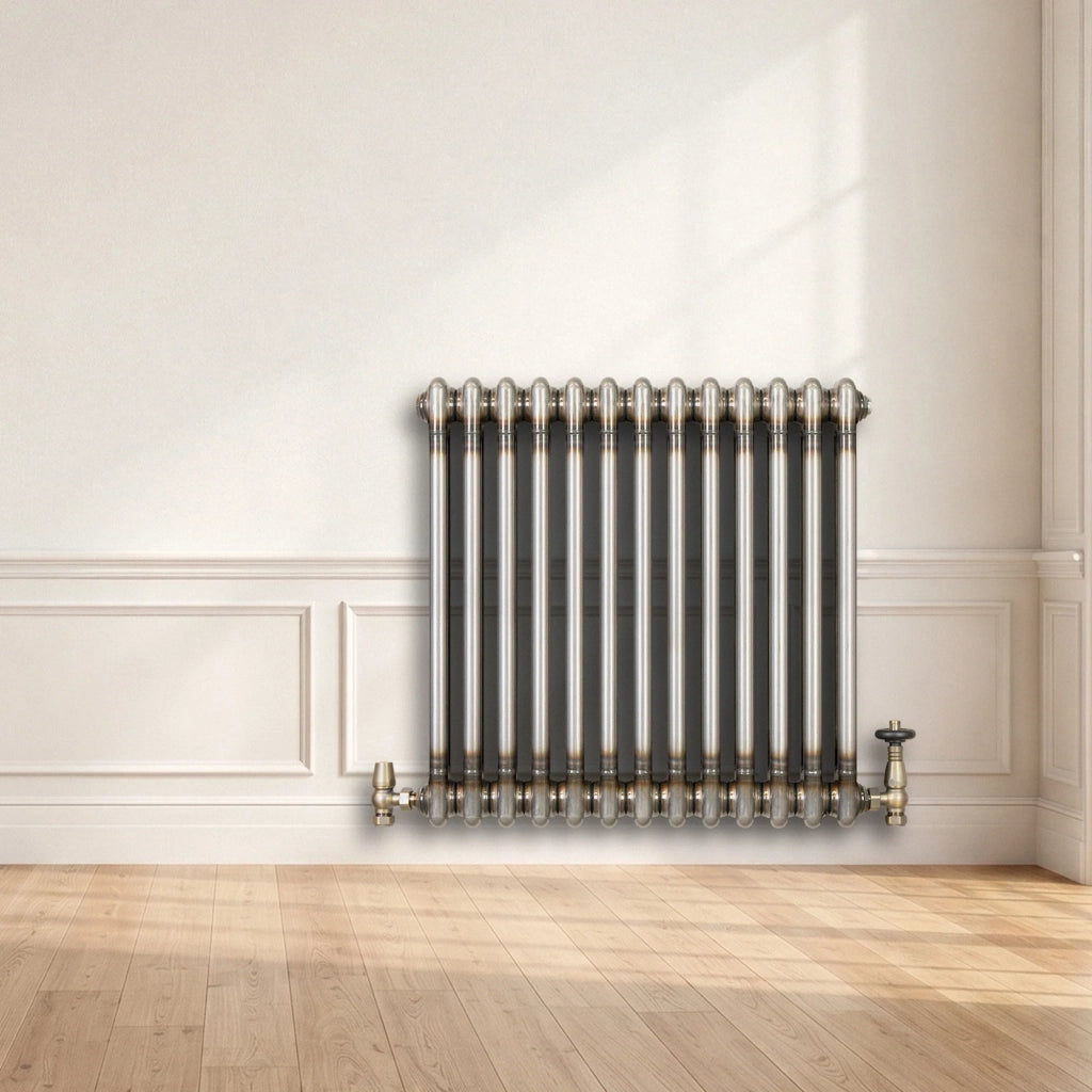 Radiatore 2 Colonne Orizzontale Metallo Grezzo 600 x 605 mm TRV