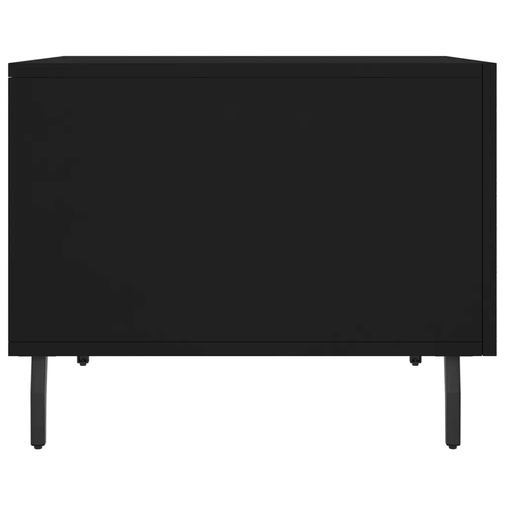 2 pz Tavolini da salotto | Tavolino da caff¨¨ | Tavolino da Soggiorno Neri 50x50x40 cm in Legno Multistrato