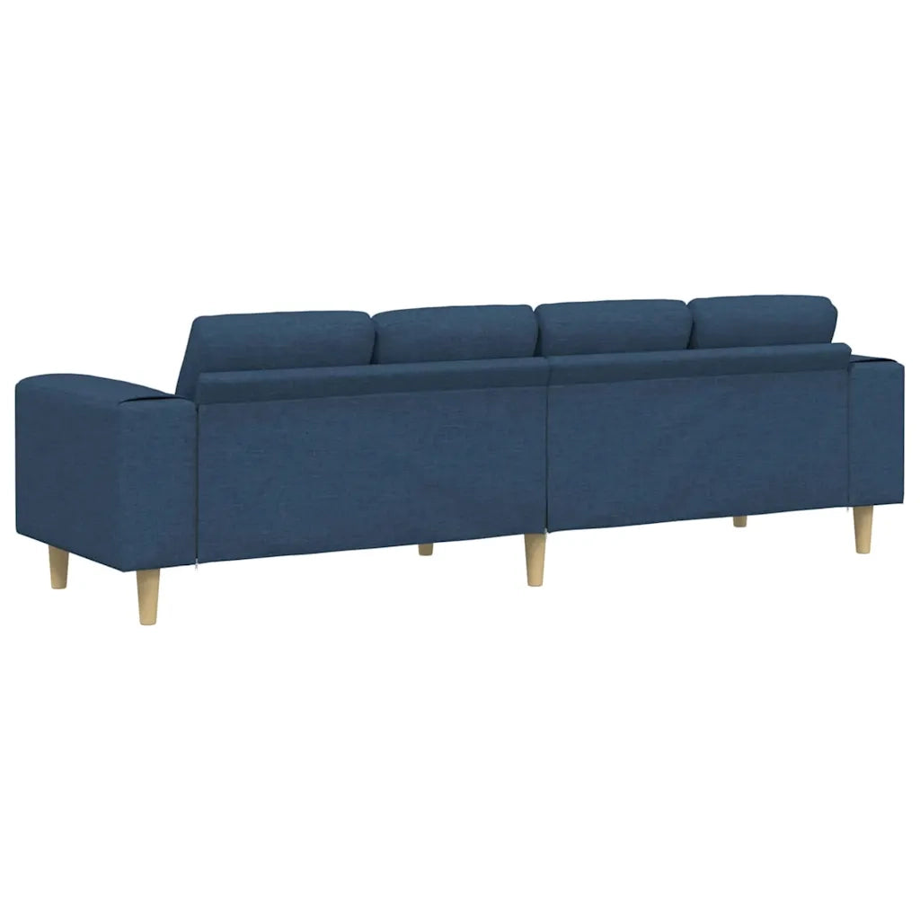 Divano per Soggiorno Blu 250 x 77 x 76 cm Poliestere 3335088