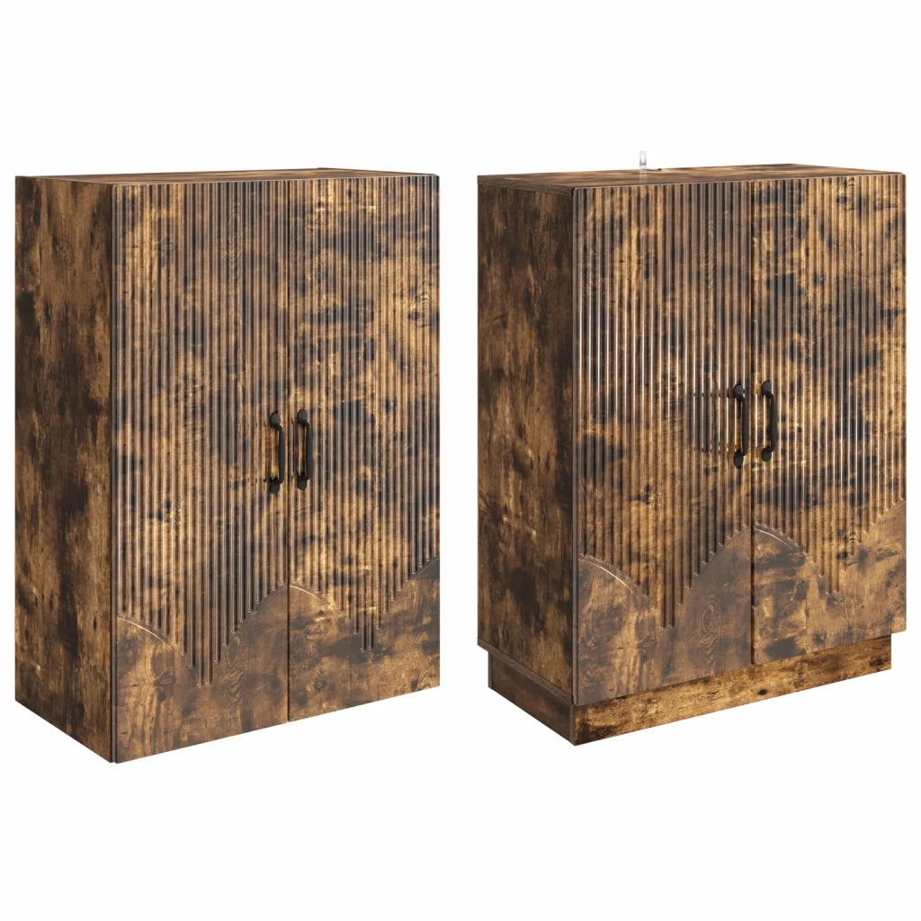 Set di armadi 2 pcs Rovere Fumo Legno ingegnerizzato 3416786