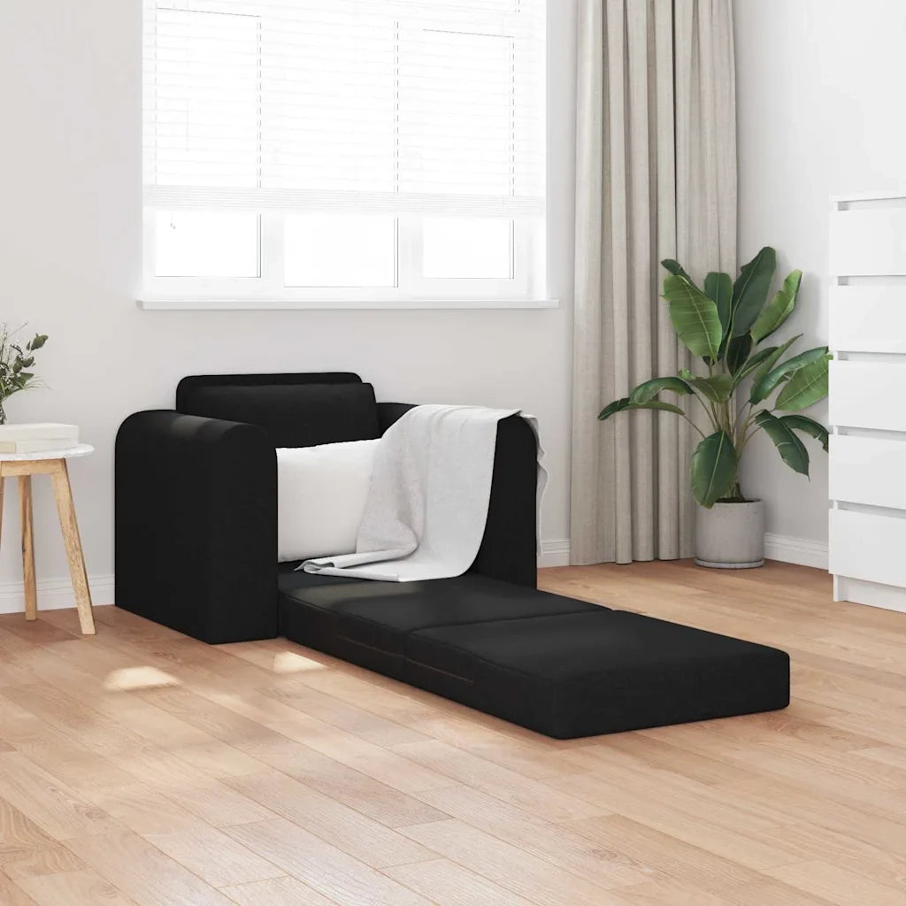 Divano letto-Sofa Letto-Daybed Nero 98 x 71 x 83 cm Tessuto