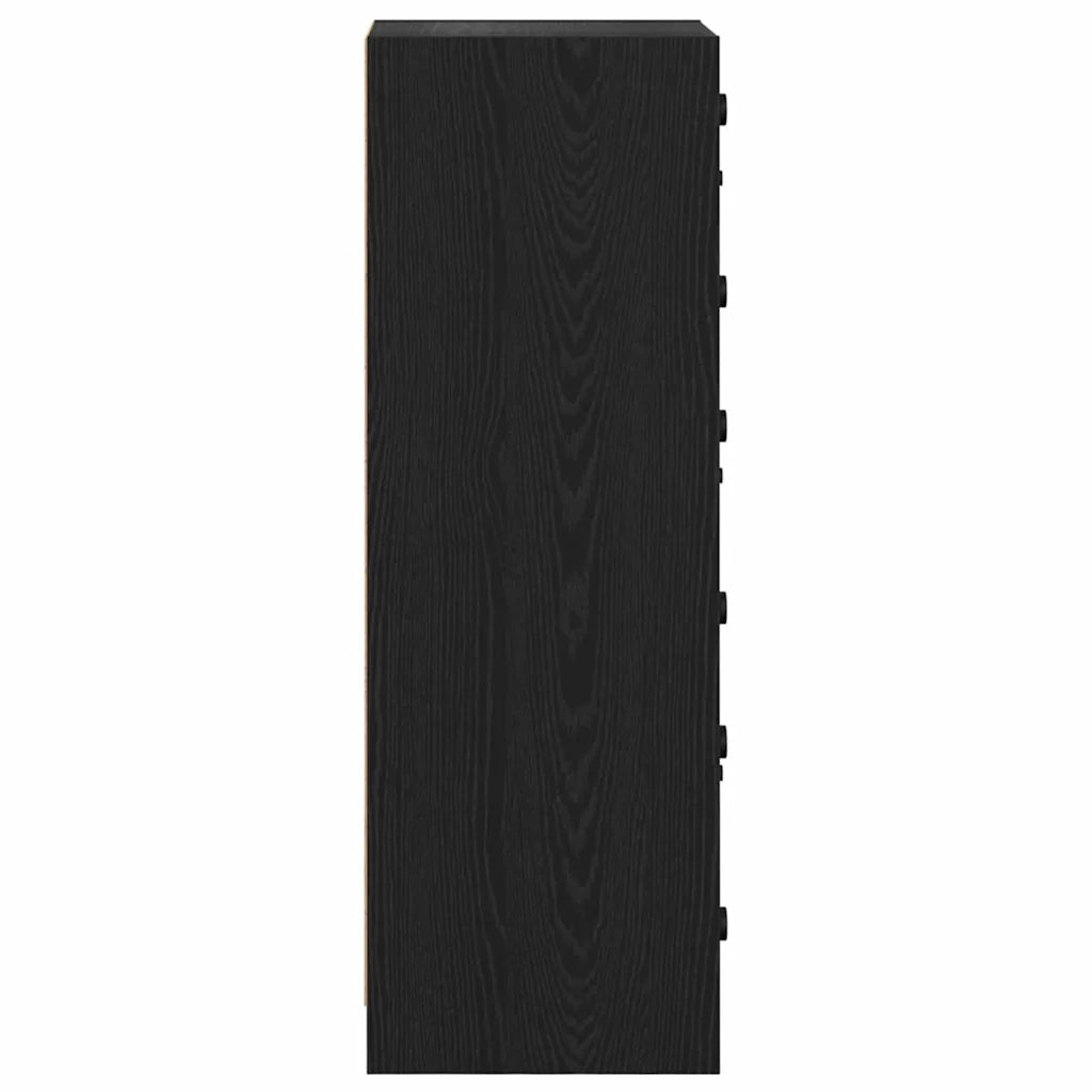 Credenza Rovere Nero 35 x 37 x 109 cm Legno multistrato