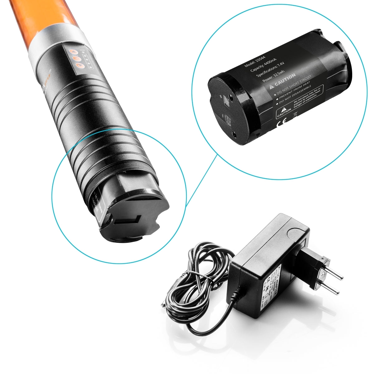 Ice Sword 300 Plus Tubo luminoso LED per illuminazione fotografica, Luce studio dimmerabile per foto video utilizzabile a mano o su un treppiedi, con telecomando