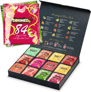 Assortimento di 12 Tè Infusiati e Infusi - Scatola Regalo con Tè Nero, Bianco, Verde, Matcha, Earl Grey, Oolong, Pu-Er e Tè di Frutta