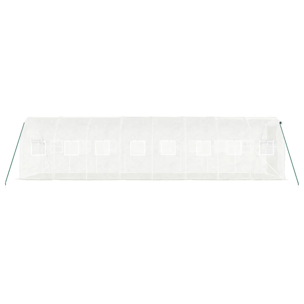 Serra con Telaio in Acciaio Bianco 16 m² 8x2x2 m 3188030