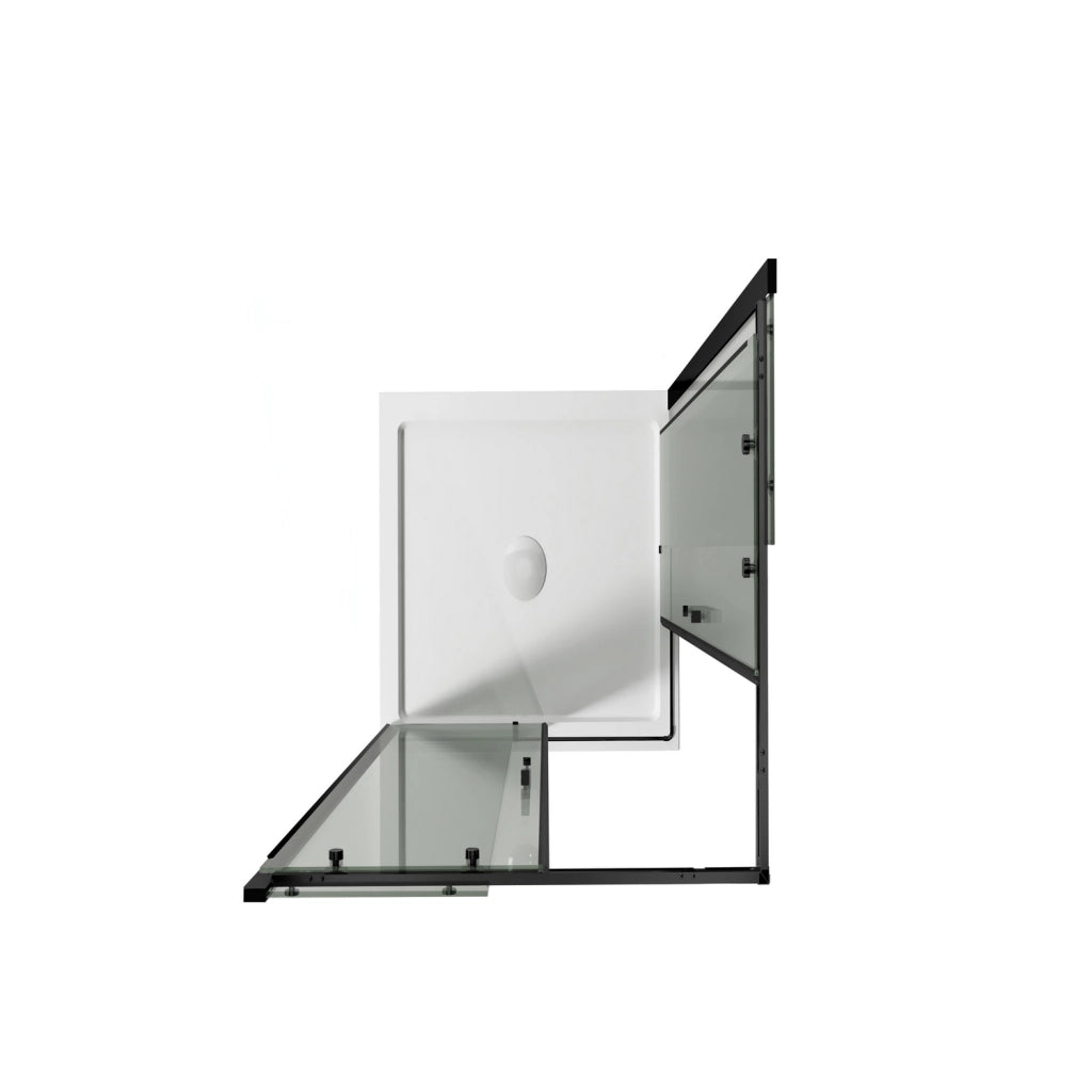 Box Doccia Rettangolare 110x120 CM 198 CM Vetro Trasparente 8 MM Sinistra con EasyClean mod. Prime Bla Corner