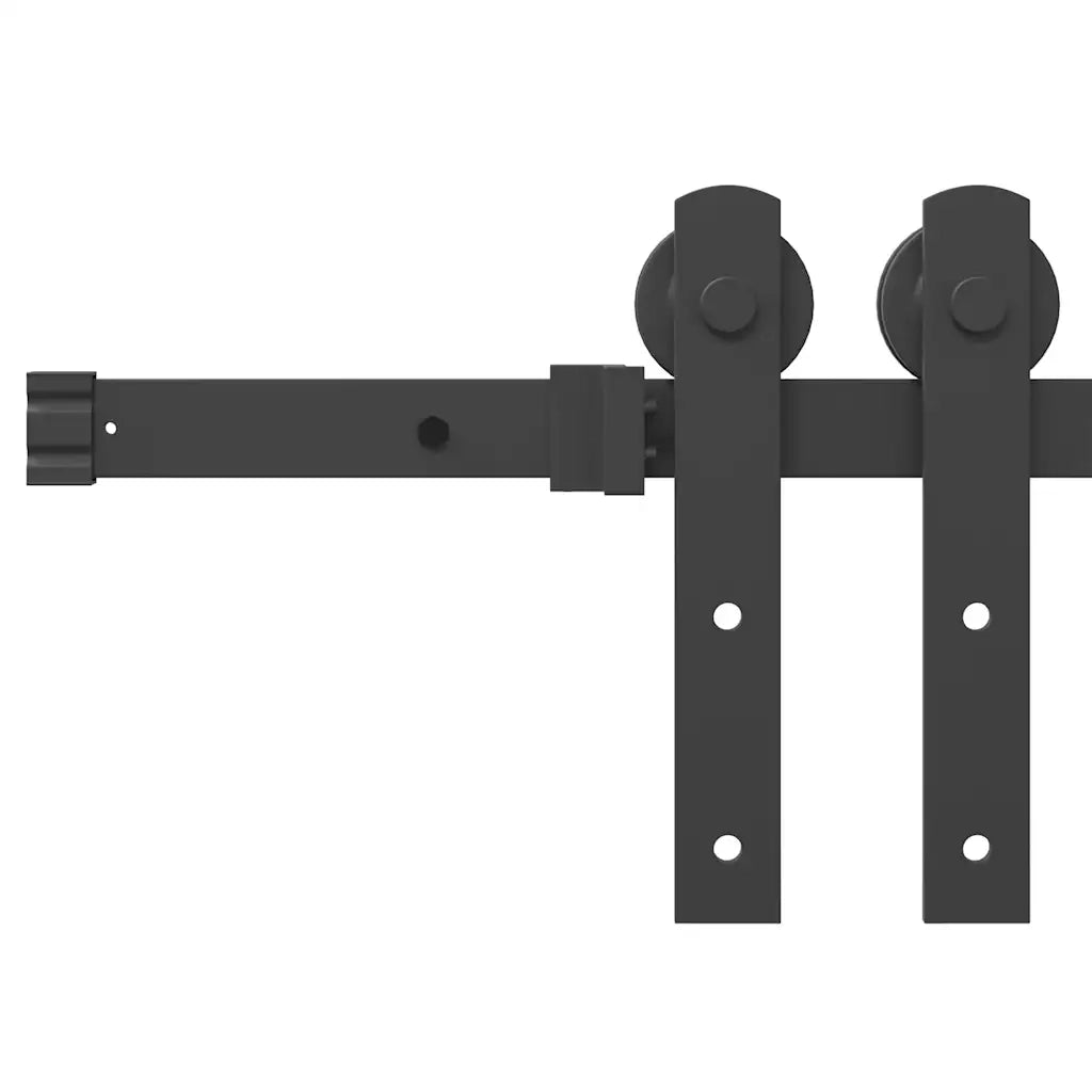 Kit di Binari per Porte Scorrevoli 213,5 cm Acciaio Nero 4009715