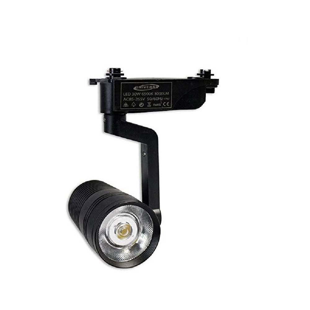 Trade Shop - Faretto A Binario Pista 20 Watt Nero Luce Fredda Naturale Calda 2 Poli F-20w8h -